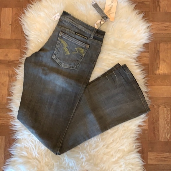 LE Chateau Armor Jeans Grey Regular Rise Straight leg Jeans Size 33 - Picture 6 of 13